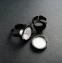 5pcs 14mm gun black round bezels base tray setting photo frame brass adjustable custom ring DIY blanks supplies 1218003