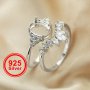 7x9MM Oval Prong Ring Settings Stackable Solid 925 Sterling Silver Rose Gold Plated Stacker Ring Bezel Set For Gemstone 1294403