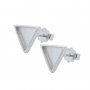 1Pair 8MM Keepsake Breast Milk Resin Triangle Earrings Blank Settings,Solid 925 Sterling Silver Rose Gold Plated Studs Earrings,DIY Earrings Supplies 1706138