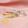 2MM Dainty October Birthstone Eternity Ring Nature Opal Gemstone Wedding Engagement Full Band Stackable Ring Solid 14K Gold Ring 1294303