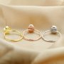 8MM Round Breast Milk Keepsake Resin Ring Settings,Solid Back Ring Bezel,DIY Rose Gold Plated Solid 925 Sterling Silver Ring Supplies 1215034
