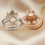 Keepsake Breast Milk Resin Round Ring Settings Stackable 8MM Main Stone Solid 925 Sterling Silver Rose Gold Plated DIY Ring Bezel 1294343