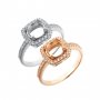 6-8MM Round Halo Prong Ring Settings Solid 925 Sterling Silver Rose Gold Plated Set Size DIY Ring Bezel for Gemstone Supplies 1210101