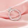 Hexagon Prong Ring Settings,Infinity Solid 14K 18K Gold Moissanite Ring,Elegant Pave Moissanite Ring,DIY Ring Supplies For Gemstone 1294986