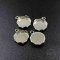 20pcs 15mm crown bezel tray rhodium color brass round pendant charm DIY supplies 1411201