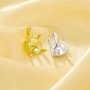 Keepsake Breast Milk Resin Ball Round Pin Pendant Settings For 8mm Half Drilled Pearl Bead,Simple Solid 925 Sterling Silver Gold Plated Pendant Charm,DIY Pendant Supplies 1411479