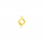 Two Loops Round Prongs Bezel Pendant Settings,Rose Gold Plated Stainless Steel Pendant Charm,Round Two Loops Charm Pendant,Simple Pendant Blank 1411435