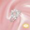Halo Round Prong Ring Settings,Flower Solid 14K 18K Gold Ring,Vintage Styles Round Moissanite Ring,DIY Ring Supplies For Gemstone 1212134