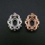 1Pcs 6x8MM Oval Prong Pendant Settings Vintage Style Rose Gold Plated Solid 925 Sterling Silver Charm Bezel Tray DIY Supplies for Gemstone 1421143