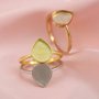 Keepsake Breast Milk Pear Ring Settings Resin Solid 14K Gold DIY Ring Blank Band for Gemstone 1294333-1