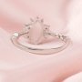 Marquise Prong Ring Setttings Art Deco Memory Jewelry Solid 14K 18K Gold DIY Ring Blank Wedding Band with Moissanite 1294359-1