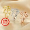 3 Stone Prong Ring Settings,Solid 925 Sterling Silver Ring,With 5x7MM Oval, 4x6MM Pear,5 MM Round Stone,Adjustable Prong Ring Settings Blank For Gemstone 1294526