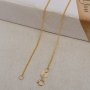 0.9MM Solid 18K Yellow Gold Necklace,Au750 Necklace,18K Gold Cable Necklace,DIY Necklace Chain Supplies 1315026