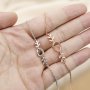 1Pcs Oval Prong Bezel Bracelet Settings Tree Branch Rose Gold Plated Solid 925 Sterling Silver Tray for Gemstone 6''+1.6'' 1900243