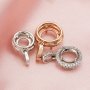 6-8MM Solid 14K Rose Gold Simple Round Prong Bezel Settings for Gemstone Moissanite Diamond DIY Pendant Charm 1411207-1