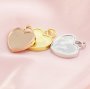 Keepsake Breast Milk Bezel 12MM Heart Pendant Settings Solid 14K/18K Gold DIY Memory Jewelry Supplies 1431088-1