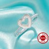 Keepsake Breast Milk Resin Heart Channel Ring Settings,Solid 925 Sterling Silver Ring,Minimalist Heart Ring,DIY Ring Supplies 1295045-1