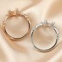 6x12MM Marquise Prong Ring Settings Solid 925 Sterling Silver Rose Gold Plated DIY Ring Bezel for Gemstone Supplies 1294359