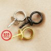 1Pcs 3.8MM Oval Loop Half Drilled Beads Bail Cap Solid 925 Sterling Silver Rose Gold Plated DIY Supplies 1536014