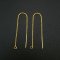 1Pair 14K Gold Filled Box Chain Wire Earrings with Open Loop DIY Supplies Findings for Beads 0.8MM Thick 80MM Long 1705069