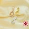 Halo Pear Prong Pendant Settings,Solid 925 Sterling Silver Rose Gold Plated Pendant Charm,Butterfly Art Deco Pear Pendant,DIY Pendant Supplies For Gemstone 1431494
