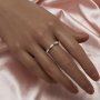 Half Eternity Keepsake Breast Milk Resin 2x6MM Marquise Bezel Ring Settings,Solid 14K 18K Gold Moissanite Ring,Stackable Ring,DIY Ring Supplies For Gemstone 1294758
