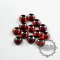 10pcs 10mm round wine red high quality artificial zircon cabochon DIY supplies 4110137