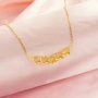 5 Stones 6MM Round Prong Pendant Settings,Solid 14K 18K Gold Necklace,DIY Jewelry With Necklace Chain 16''+2'' 1411465