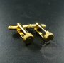 10pcs Screw Change Series 8mm screwed top bezel basic gold plated brass DIY cufflinks,cuff link supplies jewelry findings 1500054