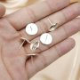 12MM Round Bezel Studs Earrings Settings Solid 925 Sterling Silver for Cabochon Gemstone Resin DIY Supplies 1702230