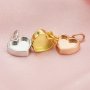 Keepsake Breast Milk Bezel 8MM Heart Pendant Settings Double Sides Solid 14K/18K Gold DIY Memory Jewelry Supplies 1431080-1