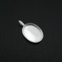 12x16MM Oval Bezel Settings for Breast Milk Resin Solid Back Solid 925 Sterling Silver Pendant Charm DIY Supplies 1421153