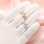 2x4MM Keepsake Breast Milk Resin Marquise Bezel Ring Settings,Bypass Tree Branch Leaf Ring,Solid 14K 18K Gold Ring,Adjustable Ring 1294643