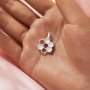 Keepsake Breast Milk Resin Hexagon Bezel Pendant Settings,Honeycomb Solid 925 Sterling Silver Pendant Charm,DIY Pendant Supplies 1431418-1