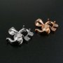 1Pcs 6x8MM Oval Prong Pendant Settings Elephant Rose Gold Plated Solid 925 Sterling Silver Charm Bezel Tray DIY Supplies for Gemstone 1421146