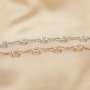 5 Stones Oval Prong Bracelet Settings Solid 925 Sterling Silver Rose Gold Plated DIY Bracelet Prong Bezel Settings 4''+1'' 1900271