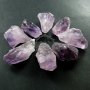 6pcs 30-40mm random shape and size natural raw rough amethyst pendant charm loose beads supplies 3030013