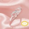 Two Stones 4x6MM Pear Prong Ring Settings,Infinity Solid 14K 18K Gold Ring,Moissanite Art Deco DIY Ring Supplies 1295037