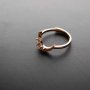 1Pcs 3MM Middle 2MM Two Sides Bezel Round Simple Rose Gold Silver Gemstone Cz Stone Prong Bezel Solid 925 Sterling Silver Adjustable Ring Settings Moon 1214035