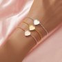 Keepsake Breast Milk Resin Heart Bezel Bracelet Settings,Solid 14K 18K Gold Bracelet,Minimalist Bracelet,DIY Bracelet Supplies 7''+2'' 1900331