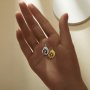 Stainless Steel Mother Child Baby Pendant Charm,Yellow Gold Plated Stainless Steel Pendant,DIY Pendant Blank Supplies 1431445