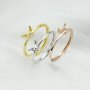 2x4MM Marquise Prong Ring Settings Rose Gold Plated Solid 925 Sterling Silver Ring Bezel Butterfly DIY Supplies for Gemstone 1294249