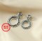 1Pcs 7-12MM Round Vintage Style Antiqued Solid 925 Sterling Silver Pendant Charm Bezel Settings 1411225