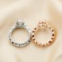 6x8MM Keepsake Breast Milk Resin Oval Prong Ring Settings Stackable Birthstone Solid 925 Sterling Silver Rose Gold Plated Stacker 1294469