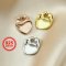 9MM Heart Bezel Settings Mother Baby Love for Breast Milk Resin Solid Back Rose Gold Plated Solid 925 Sterling Silver DIY Pendant Bezel Supplies 1431096