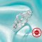 Oval Prong Ring Settings,Bypass Shank Solid 925 Sterling Silver Ring,Tree Branch Leaf Art Deco Solid Back Ring,DIY Ring Supplies 1222147-1
