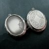 5Pcs 30x40MM setting size vintage brass antiqued silver oval locket pendant,photolocket,photo locket1 123005