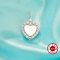 9MM Keepsake Breast Milk Resin Heart Bezel Pendant Settings,Solid 925 Sterling Silver Pendant Charm,Moissanite Art Deco Pendant,DIY Pendant Supplies 1431503