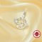 Three Stones Prong Pendant Settings,Space Planet Solid 925 Sterling Silver Pendant Charm,Pave CZ Stone Pendant With 4MM Round,4x6MM Oval,5x7MM Oval Stone 1421264