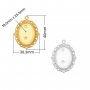 Keepsake Breastmilk Stainless Steel Oval Bezel Pendant,Vintage Styles Art Deco Oval Pendant,Silver Gold Pendant,DIY Pendant Supplies 1421254